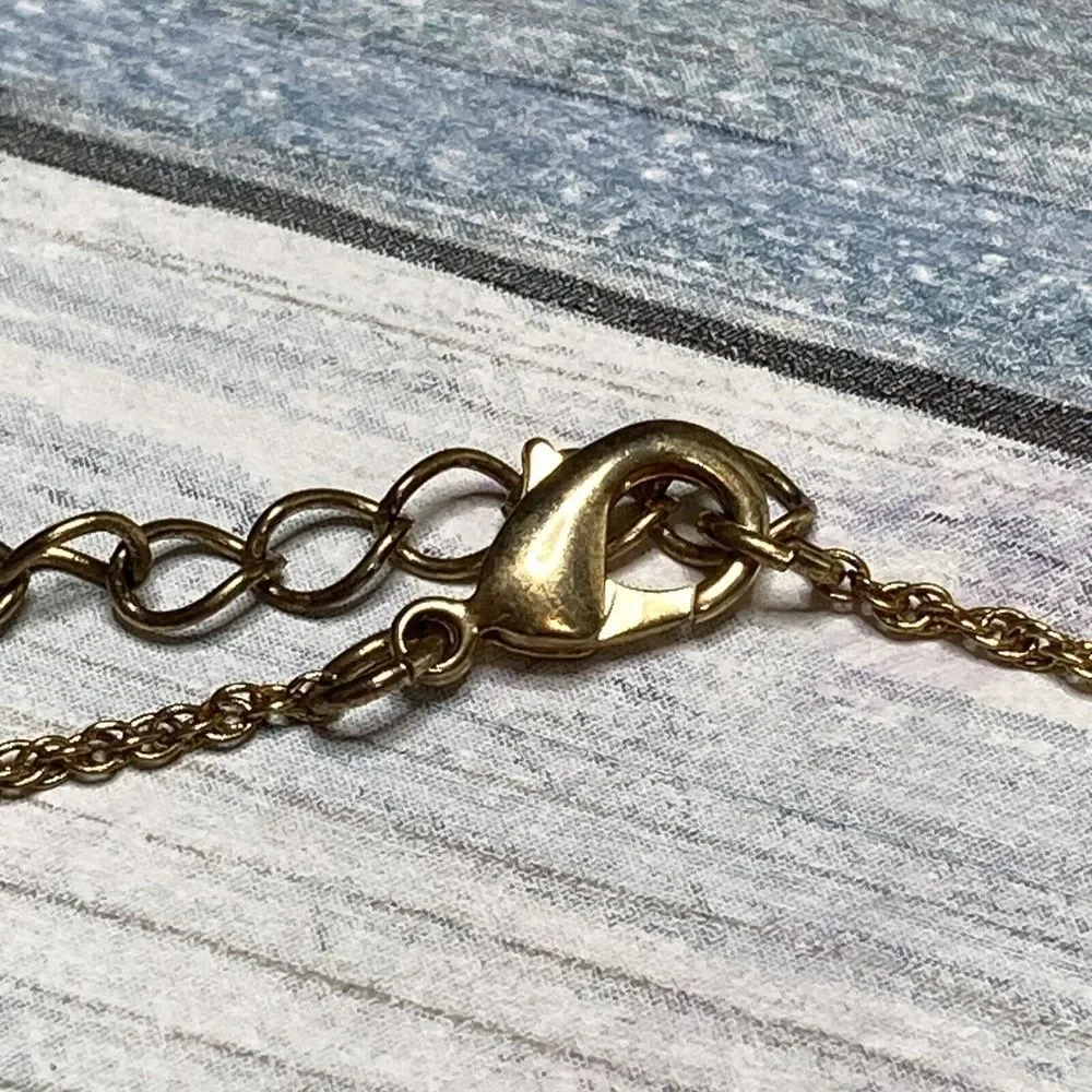 Avon Floating Heart‎ Pendant crystals Vermeil Necklace 16